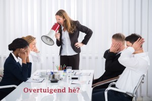 Businesswoman Shouting Through Megaphone